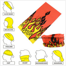 Bandana tubular multifuncional sem costura impressa personalizada em microfibra de poliéster promocional